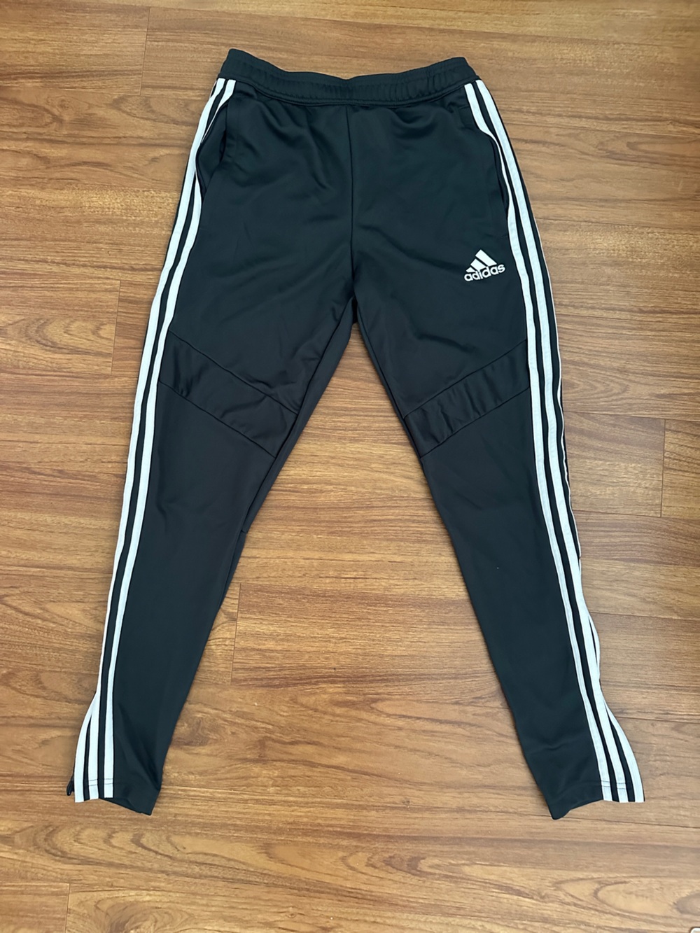 Adidas Grey Jogger Pants with White Three-Stripes